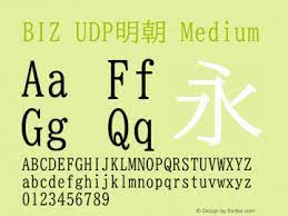 Example font BIZ UDPGothic #1